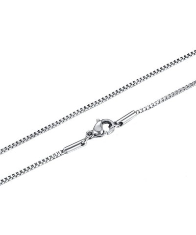 Box Chain Necklace for Men Women Stainless Steel Rock Hip Hop Collarbone Chain Jewelry Width 1.5mm Silver 45.0 Centimeters $8...