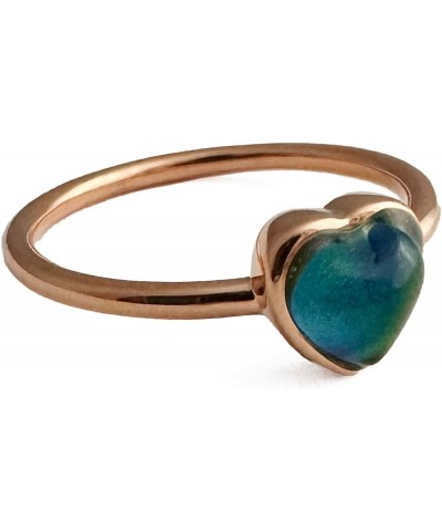 Heart Mini Mood Stone Color Changing Ring | Minimalist Fun Dainty Jewelry Rose Gold 11 $12.37 Rings