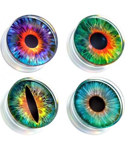 1Pairs Eye style Acrylic Ear Gauges Plugs and Tunnels for Ears Gauges for Ears Piercing Expander Stretchers Gift 0g-1 3/16" i...