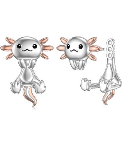 Axolotl Frog Elephant Stud Earrings for Women 925 Sterling Silver Cute Animal Earrings Axolotl Frog Elephant Jewerly Gifts fo...