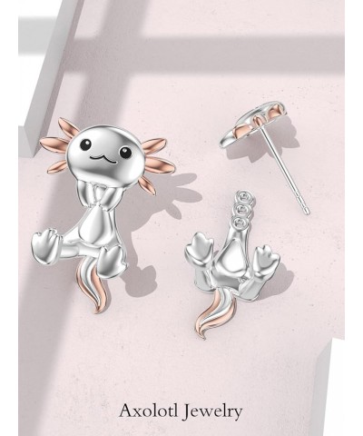 Axolotl Frog Elephant Stud Earrings for Women 925 Sterling Silver Cute Animal Earrings Axolotl Frog Elephant Jewerly Gifts fo...