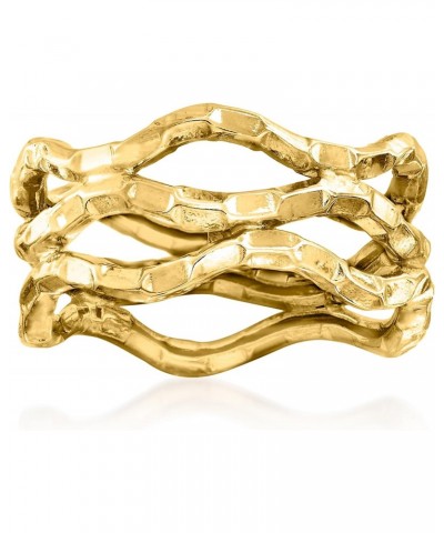 14kt Yellow Gold Wavy Open-Space Ring. Size 6 $102.96 Rings