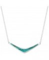 'Reversible Boomerang' Compressed Turquoise Necklace in Sterling Silver, 16" + 2 18 Inches $40.50 Necklaces