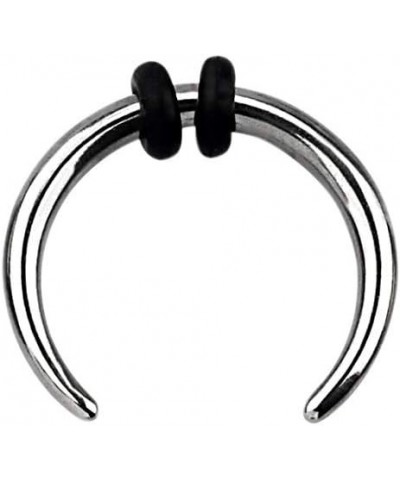 8-14G Stainless Steel Septum Pincher Nose Ring with 2 Black O-Rings Gauge: 2mm (12GA) / Diameter: 10mm (3/8") $8.53 Body Jewelry