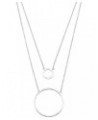 'Layered Karma' Pendant Necklace in Sterling Silver, 15" + 2 $31.80 Necklaces