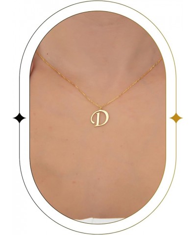 Initial Necklaces for Women - 14K Gold Plated over 925K Sterling Silver Letter Pendant, Elegant A-Z Monogram Gold Jewelry for...